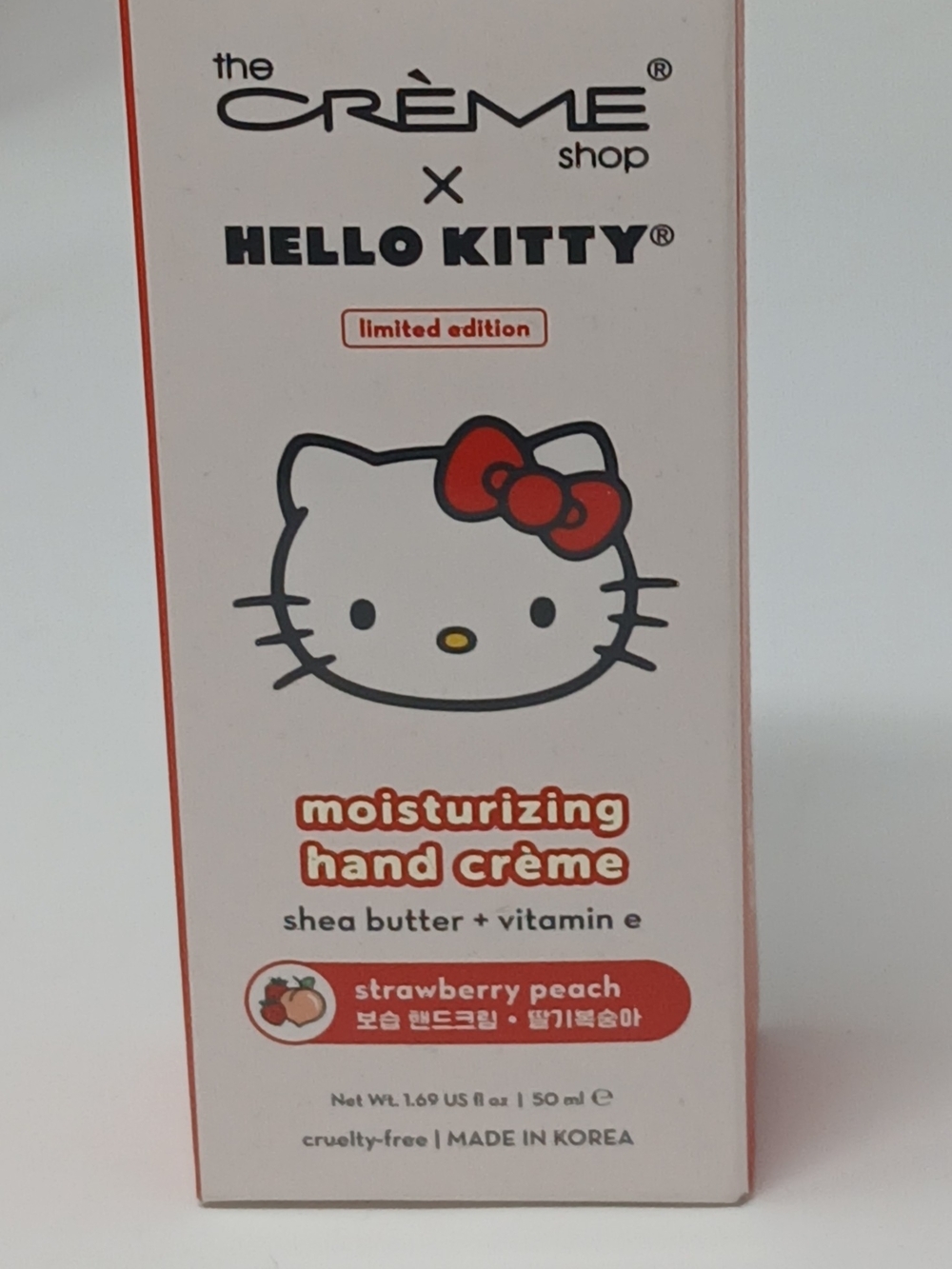 The Crème Shop x Hello Kitty Strawberry Peach Moisturizing Hand Crème- NWT